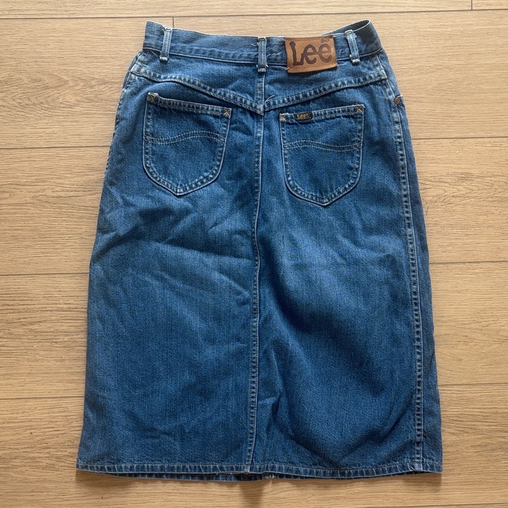 Vintage Lee Denim Skirt - Size Small